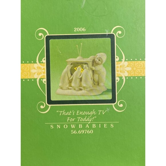 Snowbabies "Thats Enough TV For Today!" Figurine With Penguins By Kristi Jensen - Picture 15 of 16